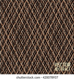 Seamless Abstract Mesh Background. Bronze Rhombic Elements for Your Design. Vector illustration