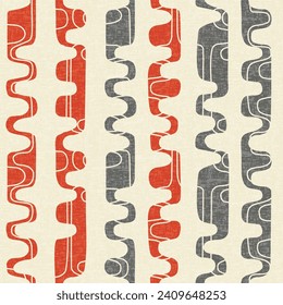 Seamless abstract mid century modern pattern for backgrounds, fabric design, wrapping paper. Retro design. Vector illustration.