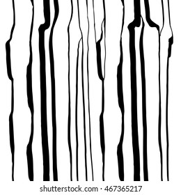 seamless abstract minimalistic, hand drawn pattern with  black  stripes on a white background