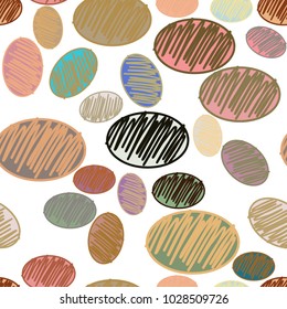 Seamless abstract mixed or mutiple shapes illustrations background. Cartoon style vector.