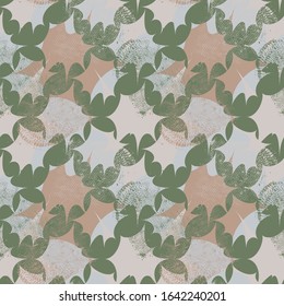 Seamless abstract modern background with grunge spots, chaotic shapes.