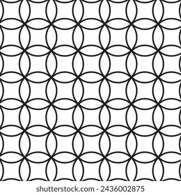 Seamless abstract modern geometric circle line pattern red color. Vector eps 10