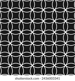 Seamless abstract modern geometric circle line pattern. Vector 