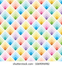 seamless abstract modern geometric colorful scale vector pattern background