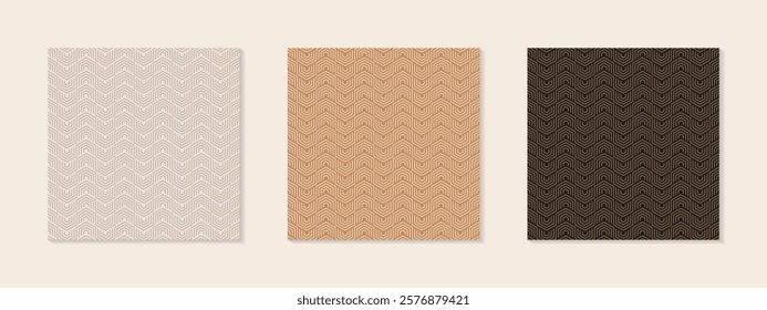 Seamless abstract modern geometric hexagon line pattern