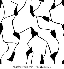 Seamless abstract modern hand drawn pattern. Vector Illustration.