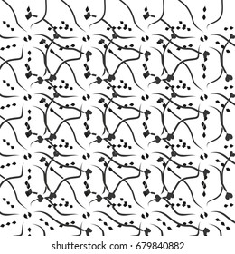 Seamless, abstract modern pattern, black and white