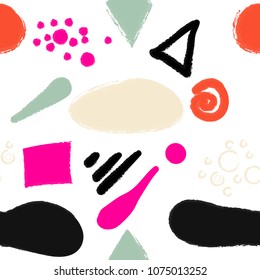 Seamless abstract modern shapes pattern background