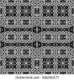 Seamless abstract monochrome engraving pattern. Texture for certificate or diploma, currency and money design. Single-leaf woodcut, xylography, printmaking. Vector Illustration