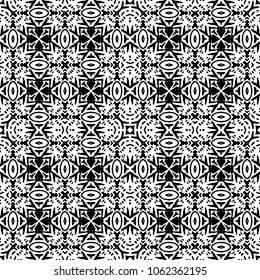 Seamless abstract monochrome engraving pattern. Texture for certificate or diploma, currency and money design. Single-leaf woodcut, xylography, printmaking. Vector Illustration