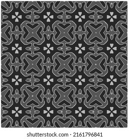 Nahtlose abstrakte monochrome Graviermuster. Abstrakte Textur mit Wiederholmuster für Stoffdruck, Karte, Tischdecken, Möbel, Banner, Deckel, Einladung, Dekoration, Umhüllung.