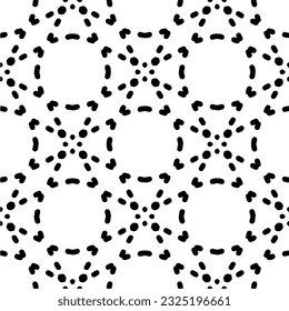 Patrón de grabado monocromo abstracto y sin inconvenientes. Textura abstracta para impresión de tela, tarjeta, mantel de mesa, muebles, banner, cubierta, invitación, decoración, envoltura.