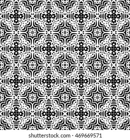 Seamless abstract monochrome engraving pattern.
Texture for certificate or diploma, currency and money design. Vector Illustration