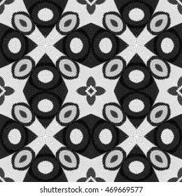 Seamless abstract monochrome engraving pattern.
Texture for certificate or diploma, currency and money design. Vector Illustration