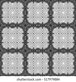 Seamless abstract monochrome engraving pattern. Texture for certificate or diploma, currency and money design. Single-leaf woodcut, xylography, printmaking. Vector Illustration