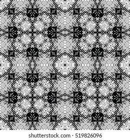 Seamless abstract monochrome engraving pattern. Texture for certificate or diploma, currency and money design. Single-leaf woodcut, xylography, printmaking. Vector Illustration
