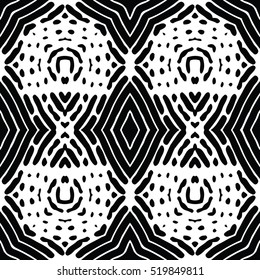 Seamless abstract monochrome engraving pattern. Texture for certificate or diploma, currency and money design. Single-leaf woodcut, xylography, printmaking. Vector Illustration