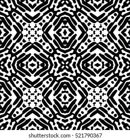 Seamless abstract monochrome engraving pattern. Texture for certificate or diploma, currency and money design. Single-leaf woodcut, xylography, printmaking. Vector Illustration