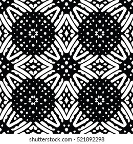 Seamless abstract monochrome engraving pattern. Texture for certificate or diploma, currency and money design. Single-leaf woodcut, xylography, printmaking. Vector Illustration