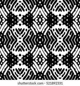 Seamless abstract monochrome engraving pattern. Texture for certificate or diploma, currency and money design. Single-leaf woodcut, xylography, printmaking. Vector Illustration