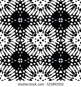 Seamless abstract monochrome engraving pattern. Texture for certificate or diploma, currency and money design. Single-leaf woodcut, xylography, printmaking. Vector Illustration