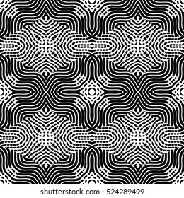 Seamless abstract monochrome engraving pattern. Texture for certificate or diploma, currency and money design. Single-leaf woodcut, xylography, printmaking. Vector Illustration