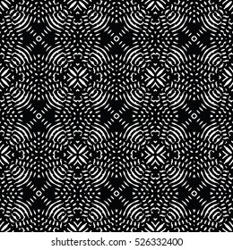 Seamless abstract monochrome engraving pattern. Texture for certificate or diploma, currency and money design. Single-leaf woodcut, xylography, printmaking. Vector Illustration