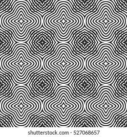 Seamless abstract monochrome engraving pattern. Texture for certificate or diploma, currency and money design. Single-leaf woodcut, xylography, printmaking. Vector Illustration