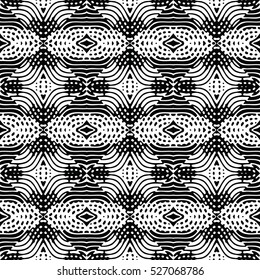 Seamless abstract monochrome engraving pattern. Texture for certificate or diploma, currency and money design. Single-leaf woodcut, xylography, printmaking. Vector Illustration