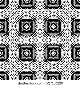 Seamless abstract monochrome engraving pattern. Texture for certificate or diploma, currency and money design. Single-leaf woodcut, xylography, printmaking. Vector Illustration