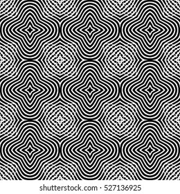 Seamless abstract monochrome engraving pattern. Texture for certificate or diploma, currency and money design. Single-leaf woodcut, xylography, printmaking. Vector Illustration