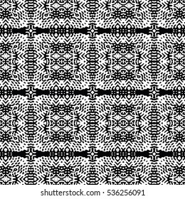 Seamless abstract monochrome engraving pattern. Texture for certificate or diploma, currency and money design. Single-leaf woodcut, xylography, printmaking. Vector Illustration
