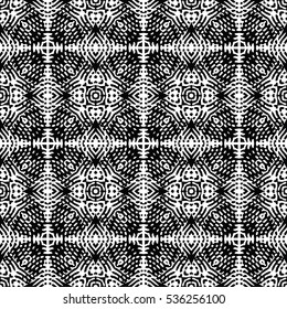 Seamless abstract monochrome engraving pattern. Texture for certificate or diploma, currency and money design. Single-leaf woodcut, xylography, printmaking. Vector Illustration