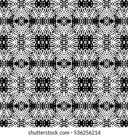 Seamless abstract monochrome engraving pattern. Texture for certificate or diploma, currency and money design. Single-leaf woodcut, xylography, printmaking. Vector Illustration