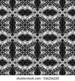 Seamless abstract monochrome engraving pattern. Texture for certificate or diploma, currency and money design. Single-leaf woodcut, xylography, printmaking. Vector Illustration