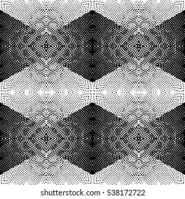 Seamless abstract monochrome engraving pattern. Texture for certificate or diploma, currency and money design. Single-leaf woodcut, xylography, printmaking. Vector Illustration