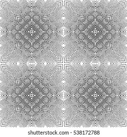Seamless abstract monochrome engraving pattern. Texture for certificate or diploma, currency and money design. Single-leaf woodcut, xylography, printmaking. Vector Illustration