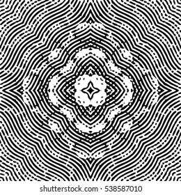 Seamless abstract monochrome engraving pattern. Texture for certificate or diploma, currency and money design. Single-leaf woodcut, xylography, printmaking. Vector Illustration