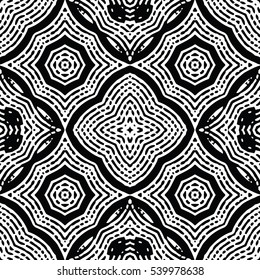 Seamless abstract monochrome engraving pattern. Texture for certificate or diploma, currency and money design. Single-leaf woodcut, xylography, printmaking. Vector Illustration
