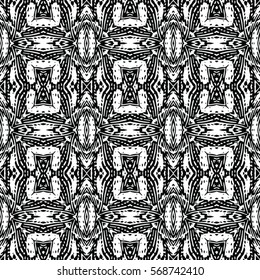 Seamless abstract monochrome engraving pattern. Texture for certificate or diploma, currency and money design. Single-leaf woodcut, xylography, printmaking. Vector Illustration
