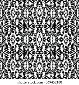 Seamless abstract monochrome engraving pattern. Texture for certificate or diploma, currency and money design. Single-leaf woodcut, xylography, printmaking. Vector Illustration