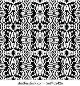 Seamless abstract monochrome engraving pattern. Texture for certificate or diploma, currency and money design. Single-leaf woodcut, xylography, printmaking. Vector Illustration