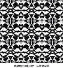 Seamless abstract monochrome engraving pattern. Texture for certificate or diploma, currency and money design. Single-leaf woodcut, xylography, printmaking. Vector Illustration