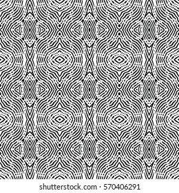 Seamless abstract monochrome engraving pattern. Texture for certificate or diploma, currency and money design. Single-leaf woodcut, xylography, printmaking. Vector Illustration