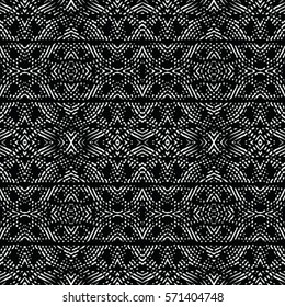 Seamless abstract monochrome engraving pattern. Texture for certificate or diploma, currency and money design. Single-leaf woodcut, xylography, printmaking. Vector Illustration
