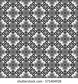 Seamless abstract monochrome engraving pattern. Texture for certificate or diploma, currency and money design. Single-leaf woodcut, xylography, printmaking. Vector Illustration