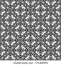 Seamless abstract monochrome engraving pattern. Texture for certificate or diploma, currency and money design. Single-leaf woodcut, xylography, printmaking. Vector Illustration