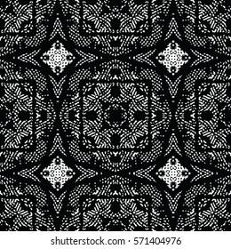 Seamless abstract monochrome engraving pattern. Texture for certificate or diploma, currency and money design. Single-leaf woodcut, xylography, printmaking. Vector Illustration
