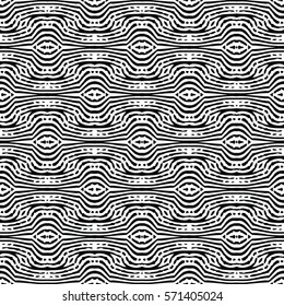 Seamless abstract monochrome engraving pattern. Texture for certificate or diploma, currency and money design. Single-leaf woodcut, xylography, printmaking. Vector Illustration