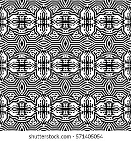 Seamless abstract monochrome engraving pattern. Texture for certificate or diploma, currency and money design. Single-leaf woodcut, xylography, printmaking. Vector Illustration